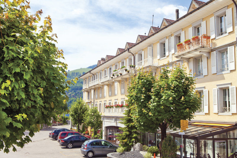 Residence Le Sapin & Bains De La Gruyere Charmey Exteriör bild